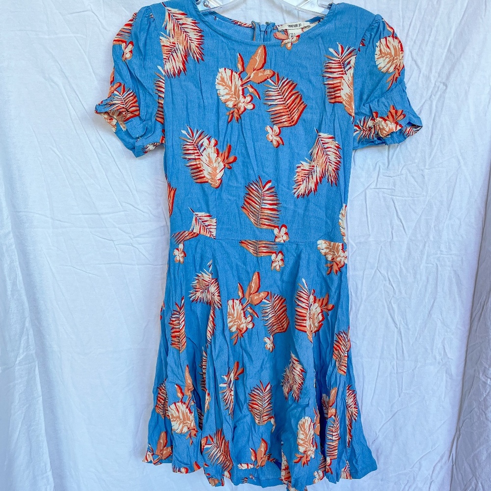 Blue Flower Mini Dress